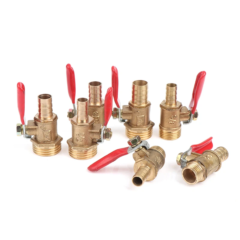 Латунный шаровой клапан шланга 1/4 &quot3/8&quot 1/2 &quotBSP Мужской резьбовой соединитель