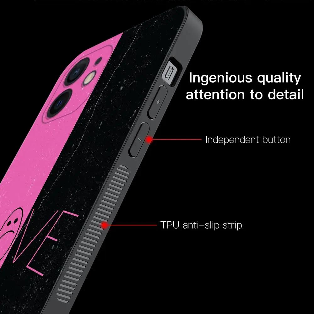 Силиконовый чехол для iPhone 12 11 Pro Max Mini X XR XS 7 8 6s Plus SE 2020 противоударный мягкий Lil Peep Bo