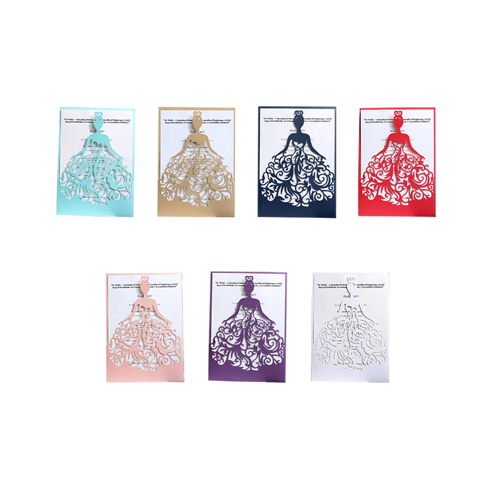 10 шт. поздравительные открытки с лазерной вырезкой 7 цветов на выбор | Дом и сад