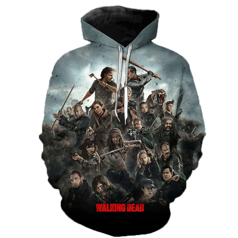 

2020 Newese Fashion Sweatshirt Men / Women 3d Hoodies Print The Walking Dead Unisex Outerwear Hooded Spring Hoodies