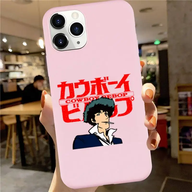 

cowboy bebop Manga Japan Phone Case Candy Color for iPhone 6 7 8 11 12 s mini pro X XS XR MAX Plus