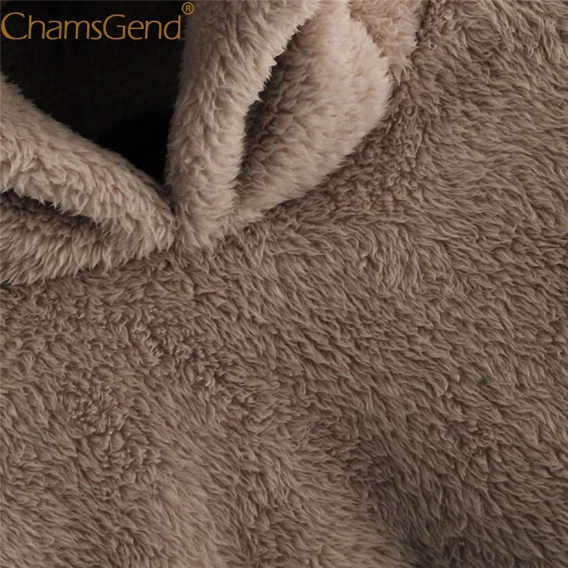 Женская флисовая толстовка с капюшоном теплый пуловер длинным рукавом и