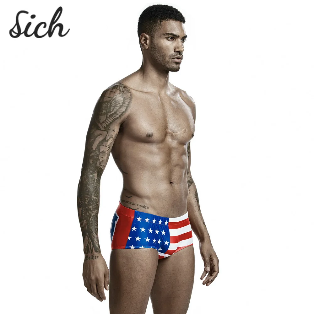 

Fashion Banner Flag Swimming Trunks For Men Swimwear Mens Swim Shorts Boxer Briefs 2021 Beach Swimsuits Bathing Suit Zwembroek
