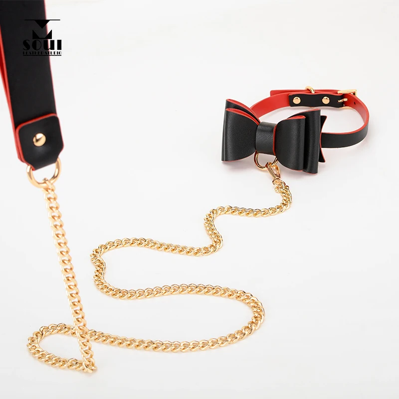 Набор для бондажа BDSM розовая искусственная кожа секс игрушки пар галстук бабочка