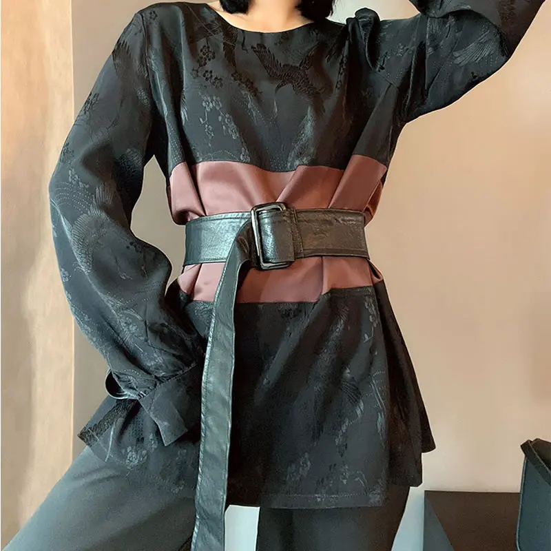 

XITAO Vintage Fashion Blouse Fashion New Women Pullover Full Sleeve Bandage Small Fresh Casual Style 2021 Spring Shirt ZY6286