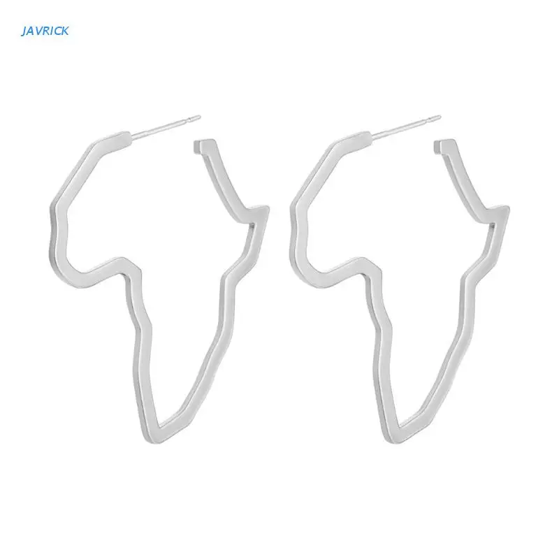 

Женские серьги X7XB в минималистичном стиле с картой Африки