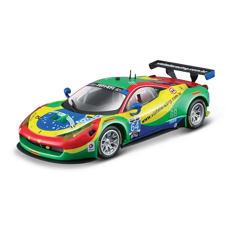 Модель автомобиля Bburago Ferrari 458 ITALIA GT3 2015 литой автомобиль литый под давлением