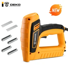 DEKO DKET01 220 В Портативный электрический пистолет-гвоздодер Электрический гвоздодер 20 шт/мин деревообрабатывающий инструмент Электрический степлер-пистолет пневматический