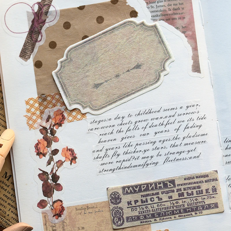 Винтажные буквы Bullet Journal декоративные записываемые наклейки s Скрапбукинг