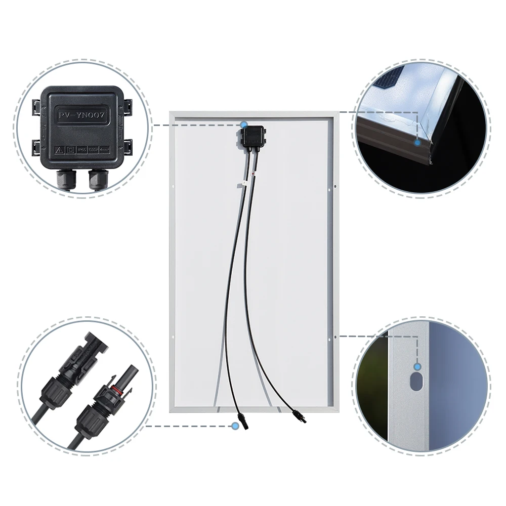 100 Вт 200 12 вольт солнечный модуль Солнечная панель тонкий дизайн солнечная