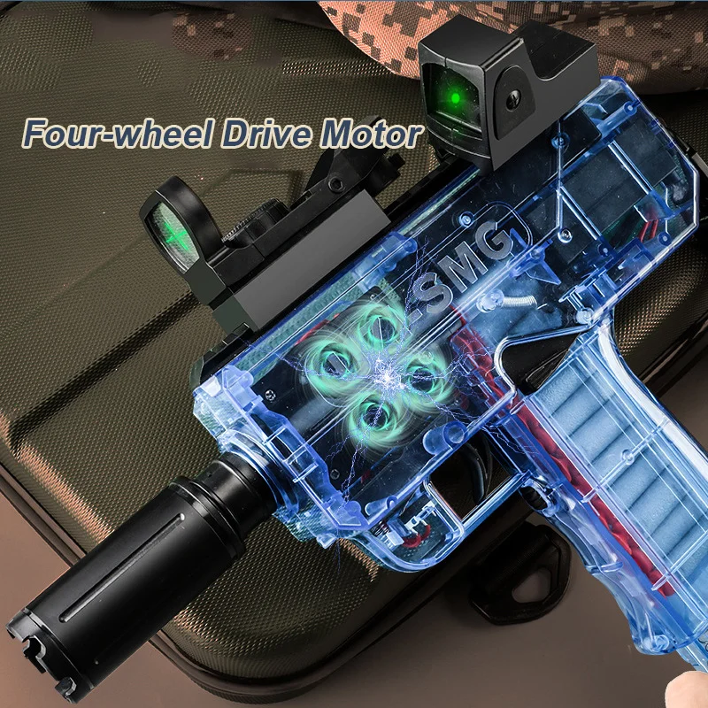 UZI Assault Rifle Toy Guns Soft Hole Darts Bullet Gun Kids Gifts Weapon Electric Burst Shoot Outdoor Shooting Games Toys for Boy | Игрушки и