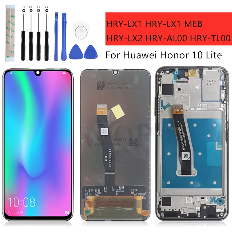 ЖК-дисплей для Huawei Honor 10 Lite дигитайзер сенсорного экрана в сборе с рамкой дисплей
