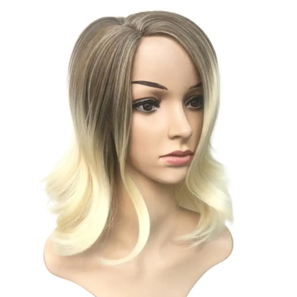 Soft Shaggy Layered Blonde Swept Bangs Full Synthetic Wig Natural Wave Women's Wigs Colour Choices Flexible Natural Look