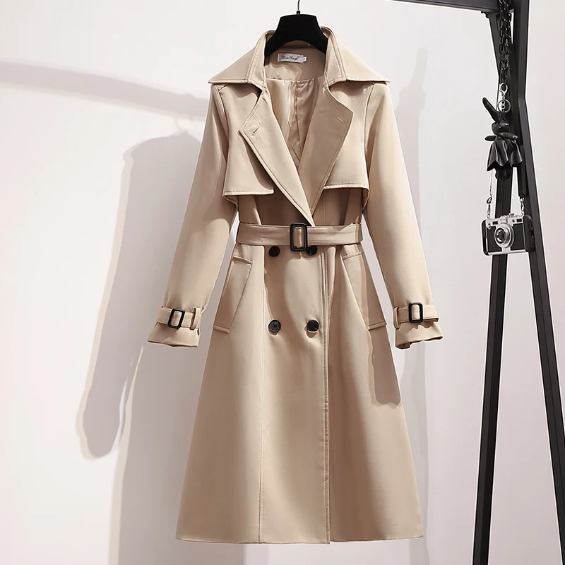 

Женское осенне-зимнее пальто с длинным рукавом