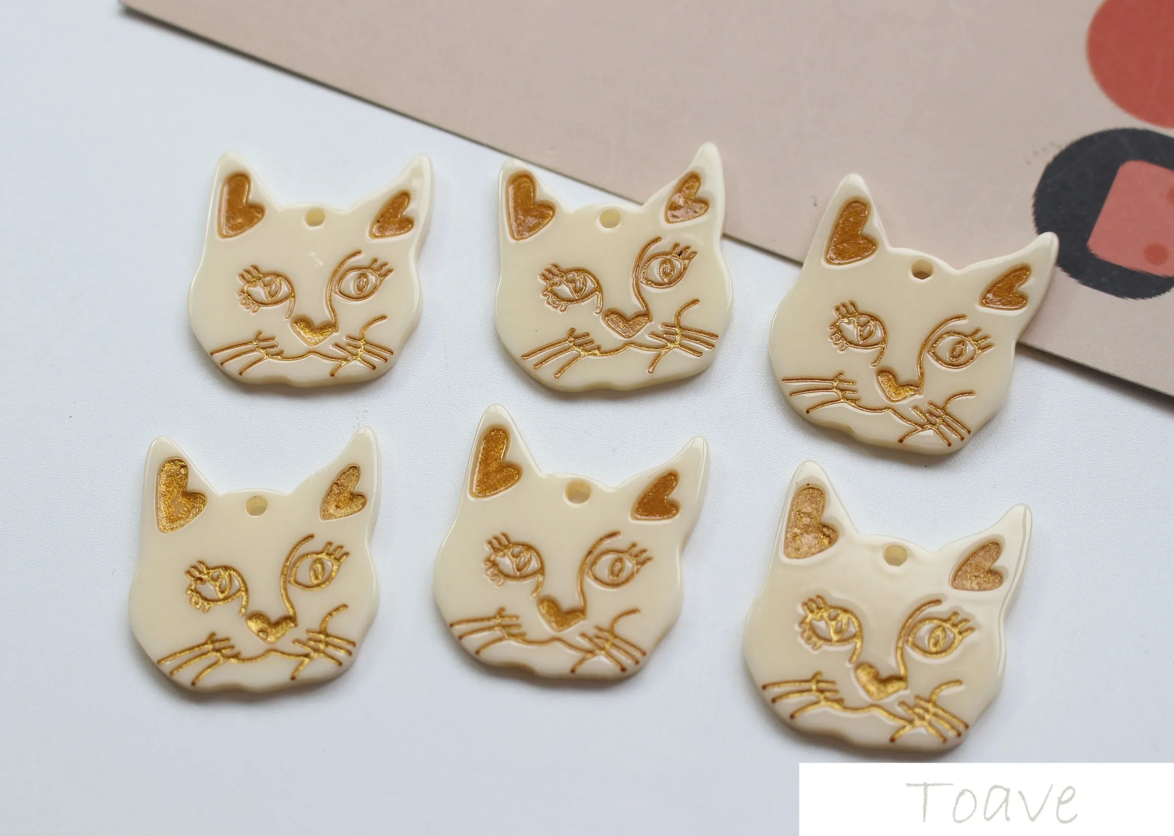 Кот голова Xiao Мао ацетат фотоподвеска diy серьги ювелирные аксессуары|Ювелирная