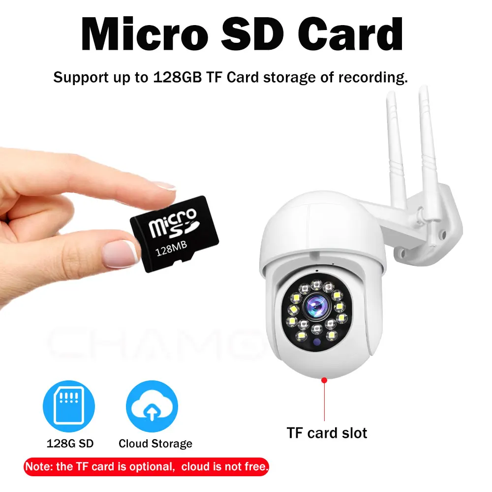 

IP Camera WiFi 1080P HD Mini CCTV Camera Outdoor Smart Home Security Speed Dome Camera PTZ 2MP IR Night Vision P2P