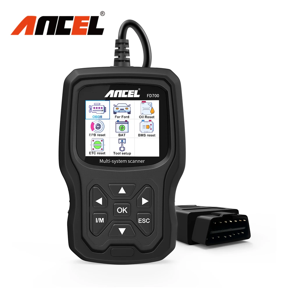 Автомобильный сканер Ancel FD700 OBD2 полная система EPB BMS и т. д. многоязычный