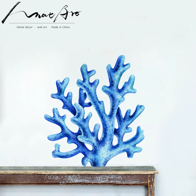 Seascape wall art sticker home decor living room house decoration kids bedroom nordic muraux Coral reef painting | Дом и сад