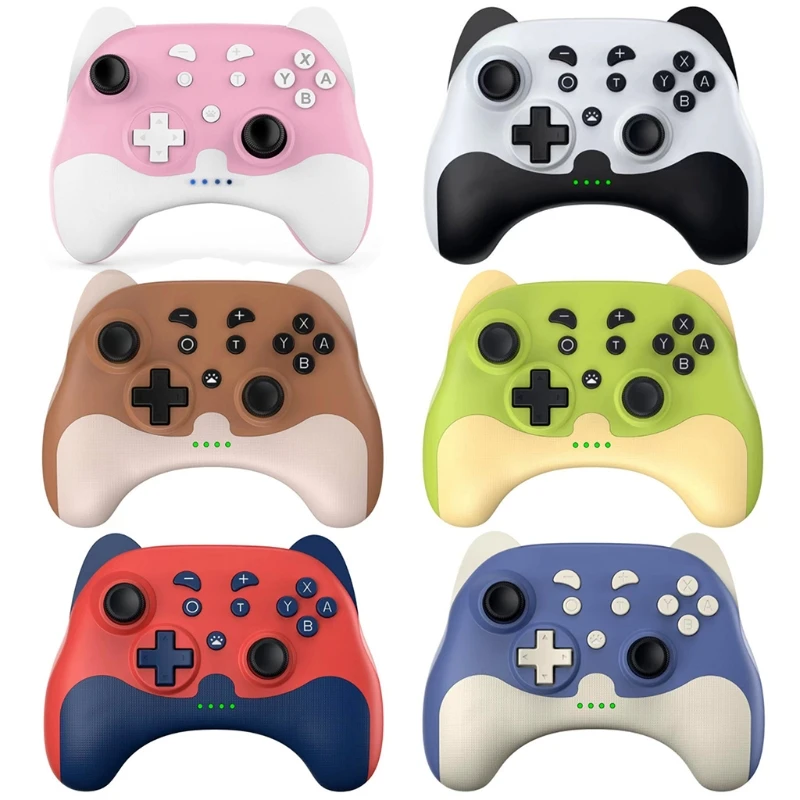

2022 New Wireless Game Controller Bluetooth-compatible Gamepad with 6-axis Motor TURBO Function Compatible with Switch/Android