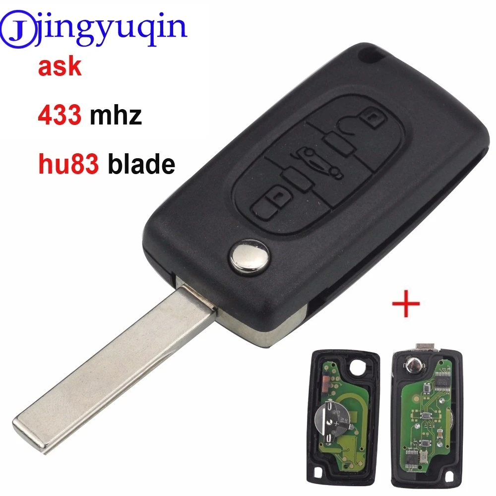 3 кнопочный пульт дистанционного управления jingyuqin 433 мгц HU83 Blade ASK ID46 PCF7961 чип для