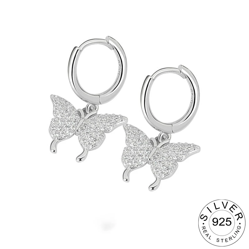 

Женские серьги-бабочки из серебра 925 пробы, в Корейском стиле