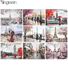 5D алмазная живопись Париж-улица, вышивка крестиком, картины для пар, мозаика, Эйфелева Алмазная вышивка романтическое украшение для дома