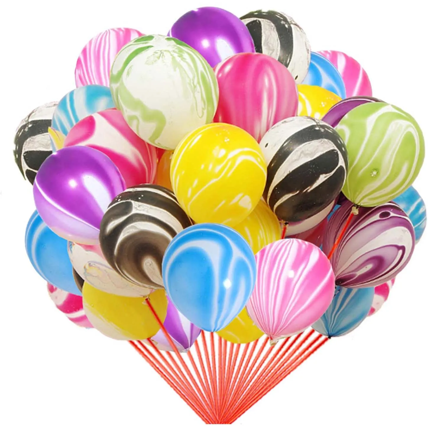 

12 дюймов 100 шт. толстые красочные картины Мрамор Агат свадебный стол Декор латексный гелий Baby Shower Декор воздушные шары украшение