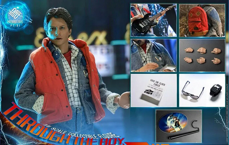 

Pre-sale 1/6 Marty McFly Action Figure Model PRESENT TOYS PT-sp21 Through The Boy 12'' Male Soldier Doll Full Set Toys