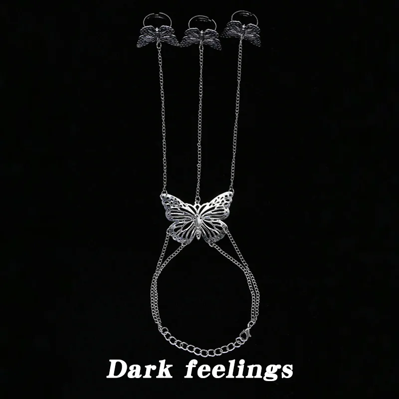 Ретро дворец Ветер бабочка браслет кольцо стиль барокко ювелирные изделия полые