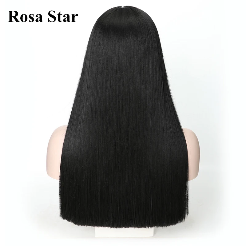 Женские Длинные прямые синтетические парики Rosa Star черные термостойкие из