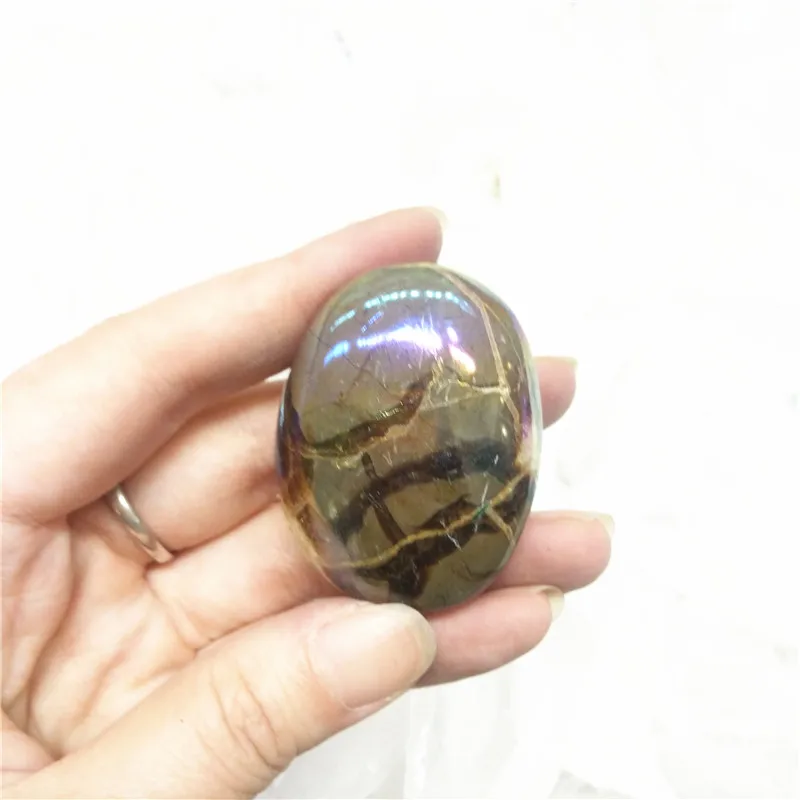 40-80 г 1 шт. натуральный Septarium Septarian пальмовые массажные камни образец минерала целебный Природный Кварц кристаллы