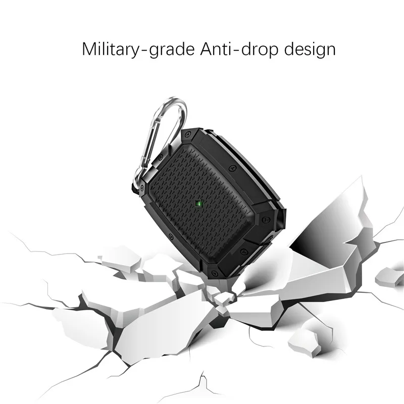 Мужской армированный чехол для Airpods 2019 светящийся наушников Air Pods Pro