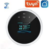 tuya gas leakage wifi sensor alarm system for home and kitchen smoke house temperature natural gas detector with smart life