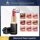 Губная помада с 3D бриллиантами, блестящая, водостойкая, стойкая, блестящие пигменты, розовая Русалка, блестящая губная помада TSLM2, 1 шт.