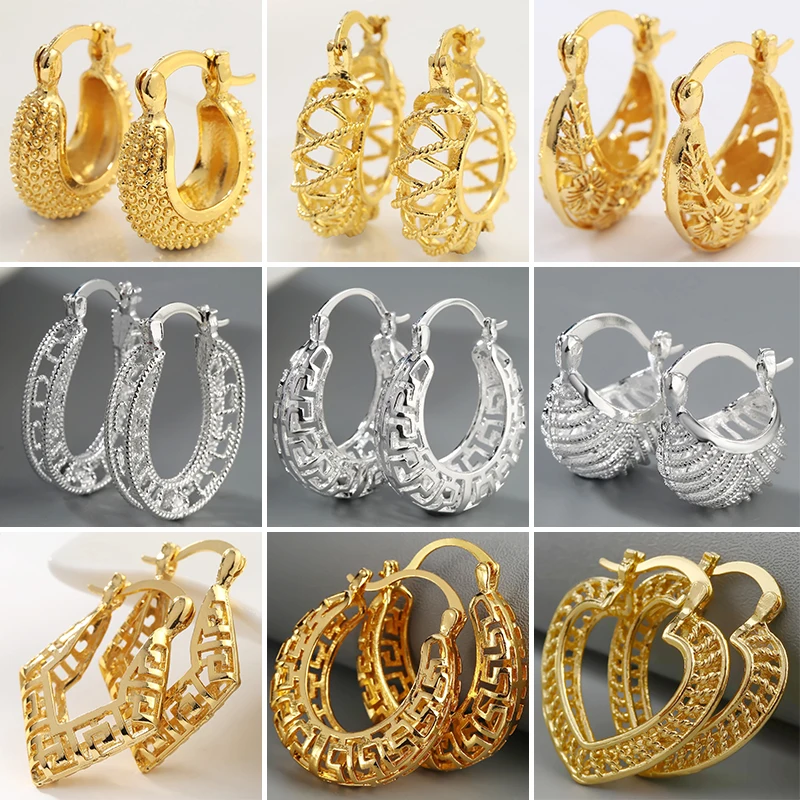 

Vintage Boho Hoop Earrings for Women Personality Hyperbolic Ethnic Tribal Dangle Earring Statement Party Jewelry Accessories