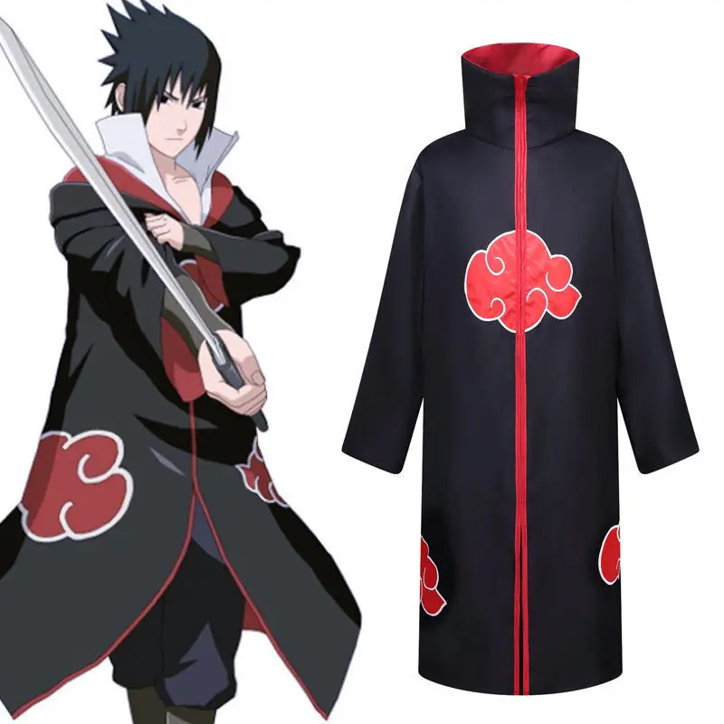 

Anime Halloween Cosplay Costumes Headband Ring Kunai Cloak Cape Itachi Robe for Kids Adult Women Men Boys Girls