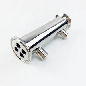 1,5 дюйма (38 мм) OD50.5, санитарный дефломатордистилляционный конденсатор, 4 трубы с внутренним диаметром 8 мм, длина 150 мм, рефлюкс, 14 дюйма FNPT SS304