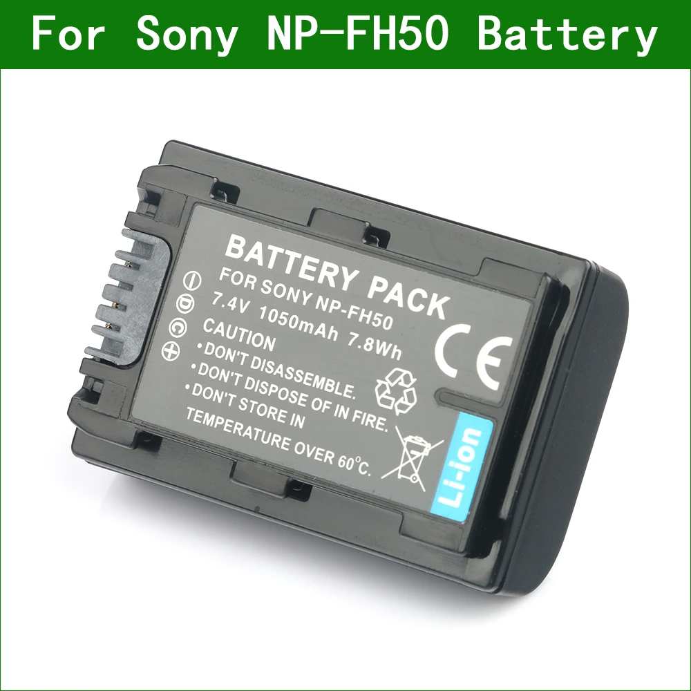 

LANFULANG NP-FH50 rechargeable batteries NP FH50 Camera Battery for Sony HDR-CX100 HDR-CX105 HDR-CX106 DCR-SR47