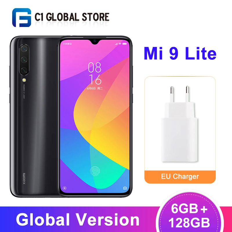 В наличии глобальная версия Xiaomi Mi 9 Lite 6 ГБ 128 Смартфон Snapdragon 710 четыре ядра 48мп