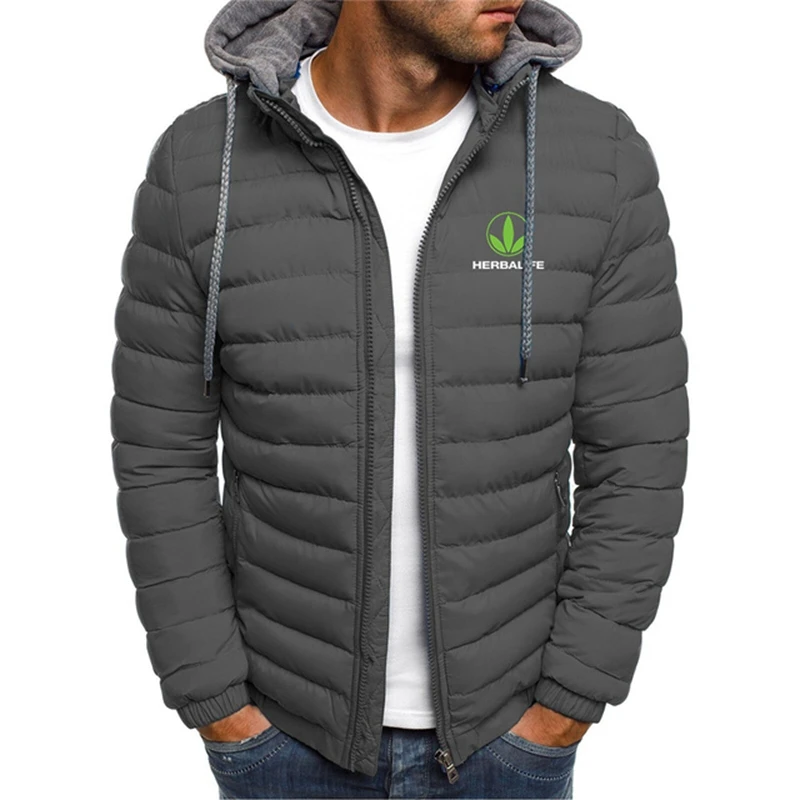 

HERBALIFE NUTRITION 2021 Men Windbreaker Jackets Sport Splicing Male Clothing Casual Camouflage Slim Hooded Hoodies Coats