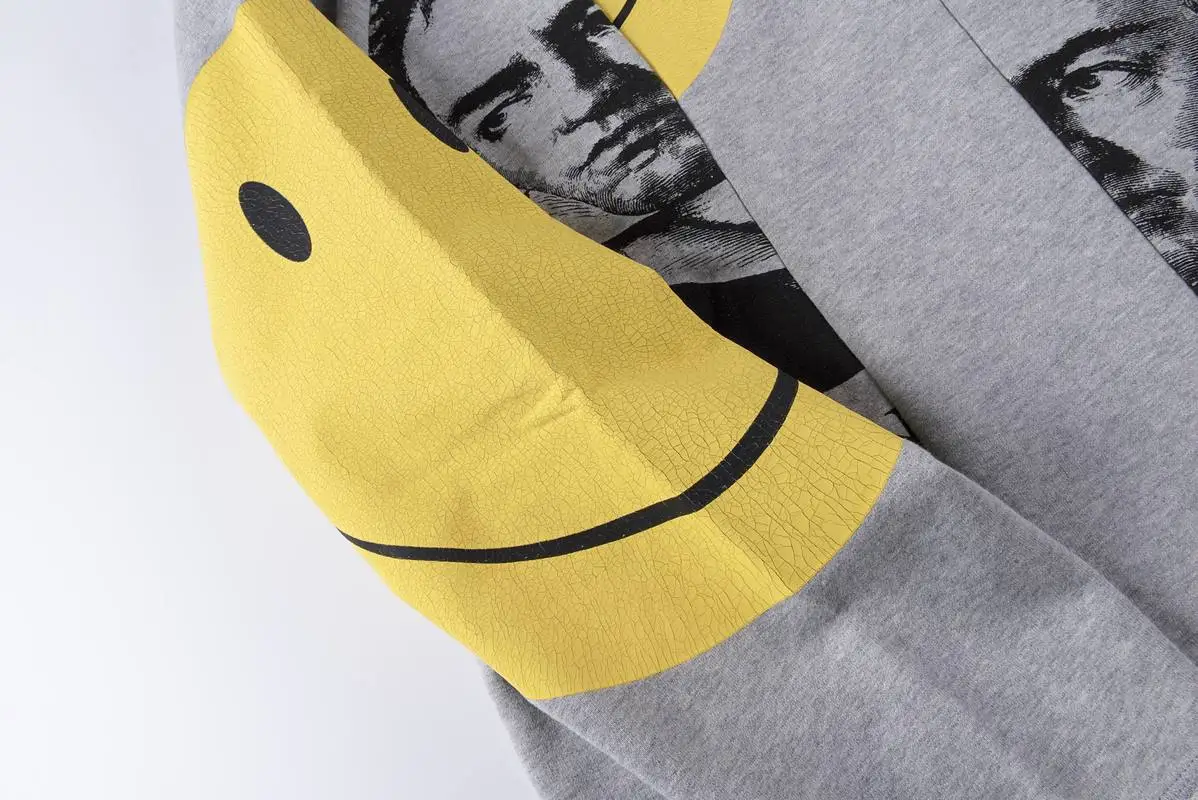 

KAPITAL Hoodie Patchwork Smiley face Beethoven printed Kapital sweatshirt long sleeves fashion hip hop Kapital pullover