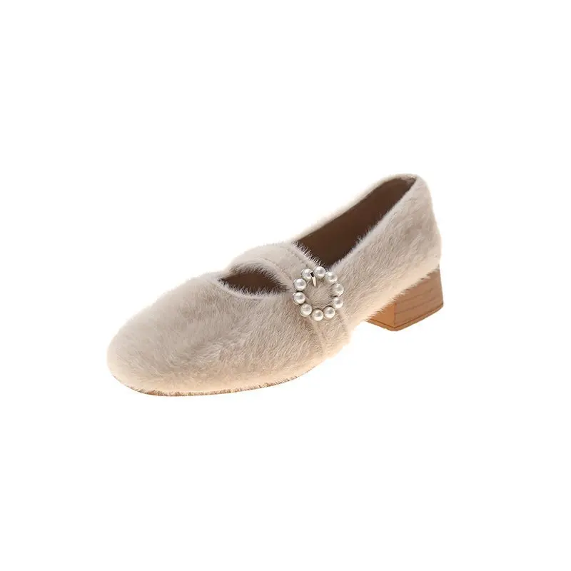 

Women's shoes 2020 Winter fashion flower decorative suede casual shoes soft soles comfortable non-slip flat shoes