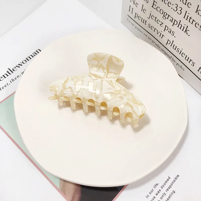 

AccMax Acetate Hair Claw Clip Tortoise Shell Geometric Clamps Medium Size Shark Clip Big Grab Ins Women Hair Accessories