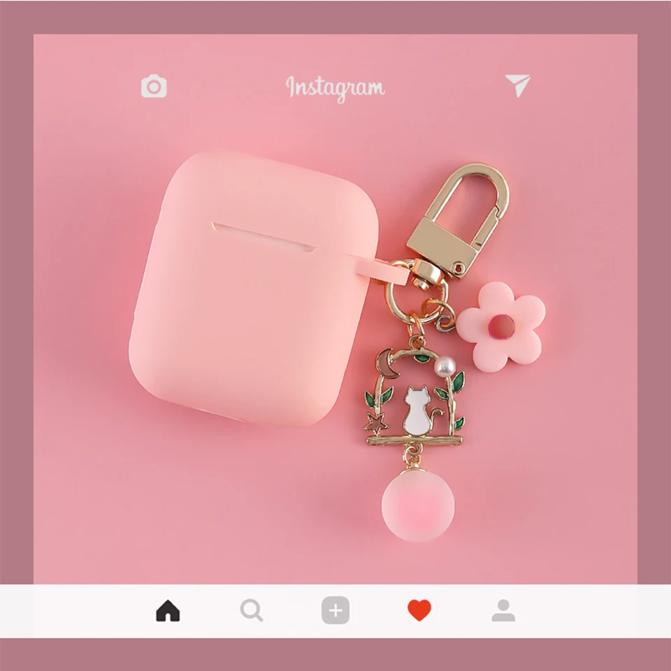 Силиконовый чехол для Apple Airpods 1 2 аксессуары наушников с Bluetooth беспроводная