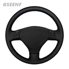 Чехол рулевого колеса автомобиля для Toyota Corolla Verso Camry Lexus RX330 RX400h RX400 2004 черная прошитая вручную искусственная кожа