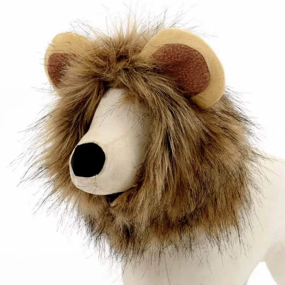 Behogar Милая шляпа для животных Костюм Косплей льва волос гривы кошка Кепки собака