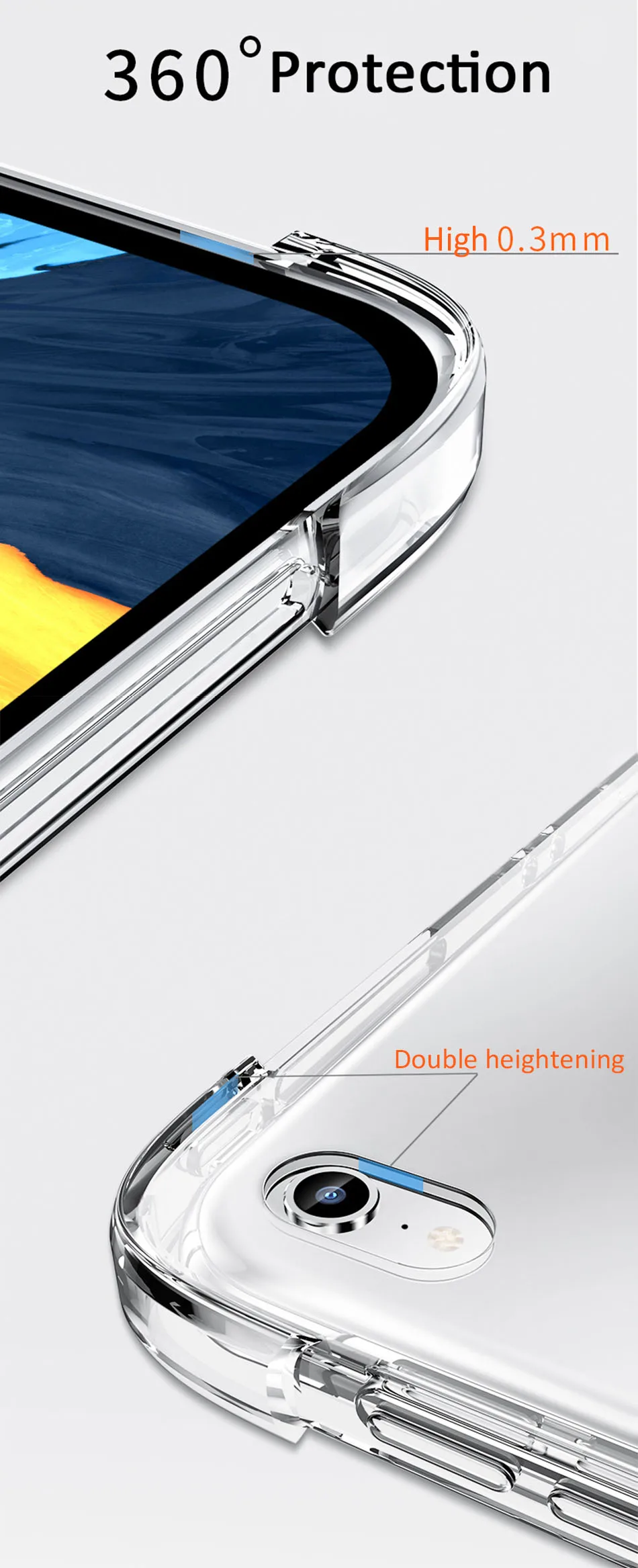 Защитный чехол для iPad Mini 5 4 1, высокопрозрачный ударопрочный защитный чехол из ТПУ для iPad Air 2 3 Pro