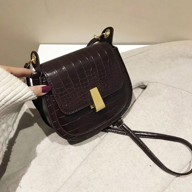 Женские сумки через плечо из искусственной кожи с узором под камень 2020 маленькие