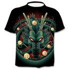 Летняя мужская футболка с 3D принтом из японского аниме Драконий жемчуг, модная повседневная футболка с коротким рукавом