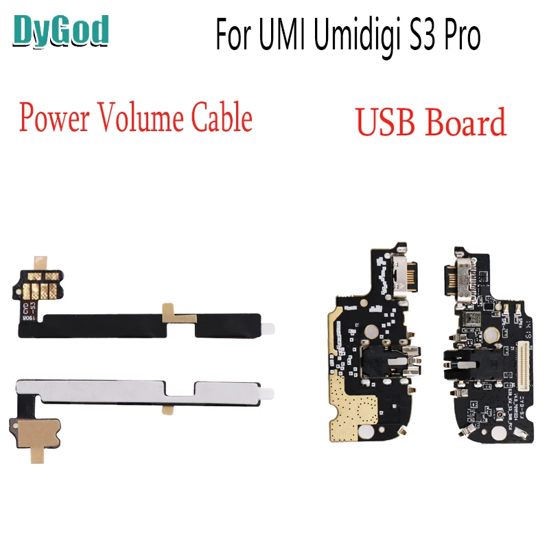 Для UMI Umidigi S3 Pro USB плата с зарядным портом и гибким кабелем для громкости Мощность